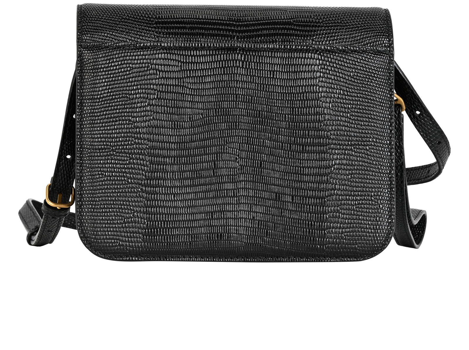 B Crossbody Bag, &pound;450, Handbags, Black, Leather, Back view